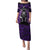 New Zealand Aotearoa Rugby Puletasi NZ Tiki With Maori Fern World Cup Purple Version LT14 Long Dress Purple - Polynesian Pride