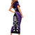 New Zealand Aotearoa Rugby Short Sleeve Bodycon Dress NZ Tiki With Maori Fern World Cup Purple Version LT14 - Polynesian Pride