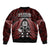 New Zealand Aotearoa Rugby Bomber Jacket NZ Tiki With Maori Fern World Cup Red Version LT14 - Polynesian Pride