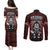 New Zealand Aotearoa Rugby Couples Matching Puletasi Dress and Long Sleeve Button Shirts NZ Tiki With Maori Fern World Cup Red Version LT14 - Polynesian Pride