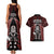 New Zealand Aotearoa Rugby Couples Matching Tank Maxi Dress and Hawaiian Shirt NZ Tiki With Maori Fern World Cup Red Version LT14 - Polynesian Pride
