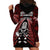 New Zealand Aotearoa Rugby Hoodie Dress NZ Tiki With Maori Fern World Cup Red Version LT14 - Polynesian Pride