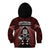 New Zealand Aotearoa Rugby Kid Hoodie NZ Tiki With Maori Fern World Cup Red Version LT14 - Polynesian Pride