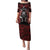 New Zealand Aotearoa Rugby Puletasi NZ Tiki With Maori Fern World Cup Red Version LT14 Long Dress Red - Polynesian Pride