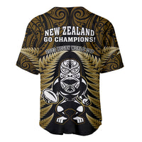New Zealand Aotearoa Rugby Baseball Jersey NZ Tiki With Maori Fern World Cup Gold Version LT14 - Polynesian Pride