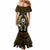 New Zealand Aotearoa Rugby Mermaid Dress NZ Tiki With Maori Fern World Cup Gold Version LT14 - Polynesian Pride