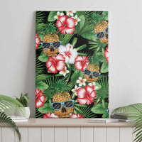 Pineapple Skull Aloha Hawaii Canvas Wall Art Summer Vibes Tropical Seamless Pattern LT14 - Polynesian Pride