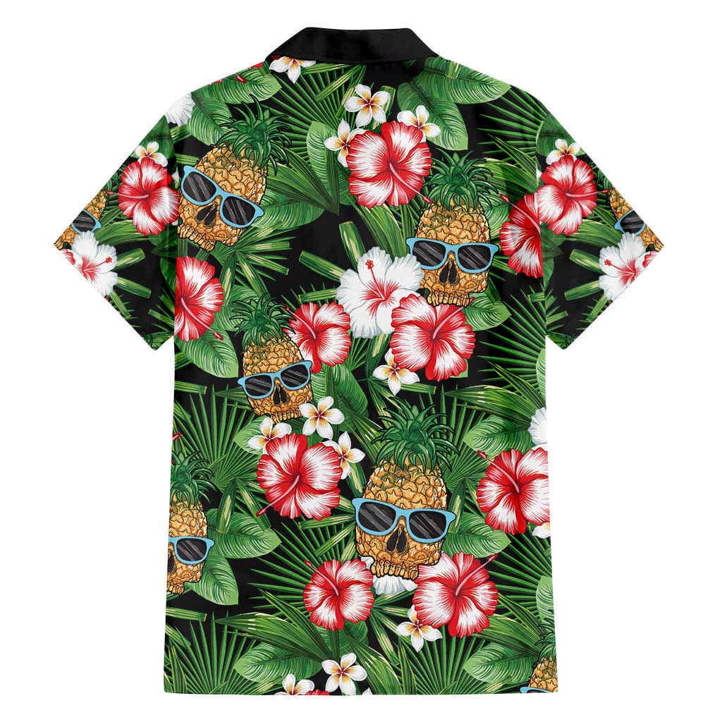Pineapple Skull Aloha Hawaii Family Matching Puletasi and Hawaiian Shirt Summer Vibes Tropical Seamless Pattern LT14 - Polynesian Pride