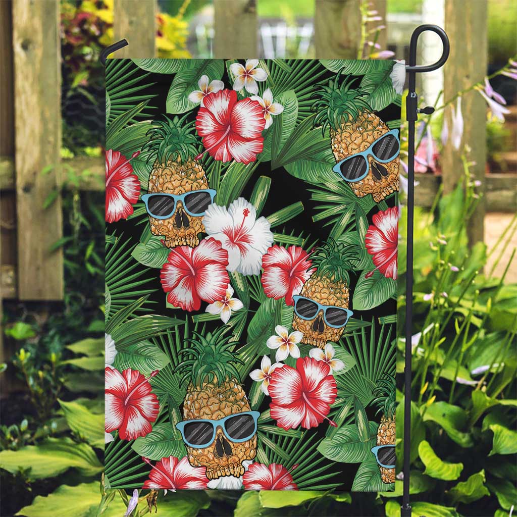 Pineapple Skull Aloha Hawaii Garden Flag Summer Vibes Tropical Seamless Pattern - Polynesian Pride