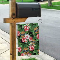 Pineapple Skull Aloha Hawaii Garden Flag Summer Vibes Tropical Seamless Pattern - Polynesian Pride