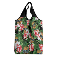 Pineapple Skull Aloha Hawaii Grocery Bag Summer Vibes Tropical Seamless Pattern LT14 - Polynesian Pride