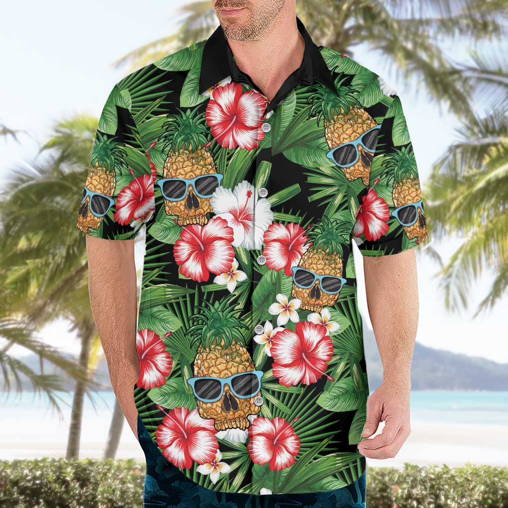 Pineapple Skull Aloha Hawaii Hawaiian Shirt Summer Vibes Tropical Seamless Pattern - Polynesian Pride