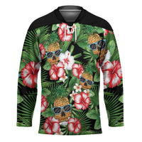 Pineapple Skull Aloha Hawaii Hockey Jersey Summer Vibes Tropical Seamless Pattern - Polynesian Pride