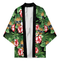 Pineapple Skull Aloha Hawaii Kimono Summer Vibes Tropical Seamless Pattern - Polynesian Pride