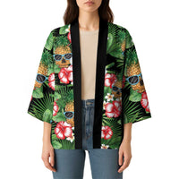 Pineapple Skull Aloha Hawaii Kimono Summer Vibes Tropical Seamless Pattern - Polynesian Pride