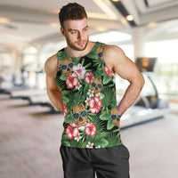 Pineapple Skull Aloha Hawaii Men Tank Top Summer Vibes Tropical Seamless Pattern LT14 Black - Polynesian Pride