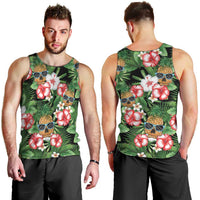 Pineapple Skull Aloha Hawaii Men Tank Top Summer Vibes Tropical Seamless Pattern LT14 - Polynesian Pride