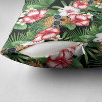 Pineapple Skull Aloha Hawaii Pillow Cover Summer Vibes Tropical Seamless Pattern - Polynesian Pride