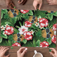 Pineapple Skull Aloha Hawaii Puzzle Summer Vibes Tropical Seamless Pattern LT14 - Polynesian Pride