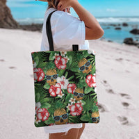 Pineapple Skull Aloha Hawaii Tote Bag Summer Vibes Tropical Seamless Pattern - Polynesian Pride