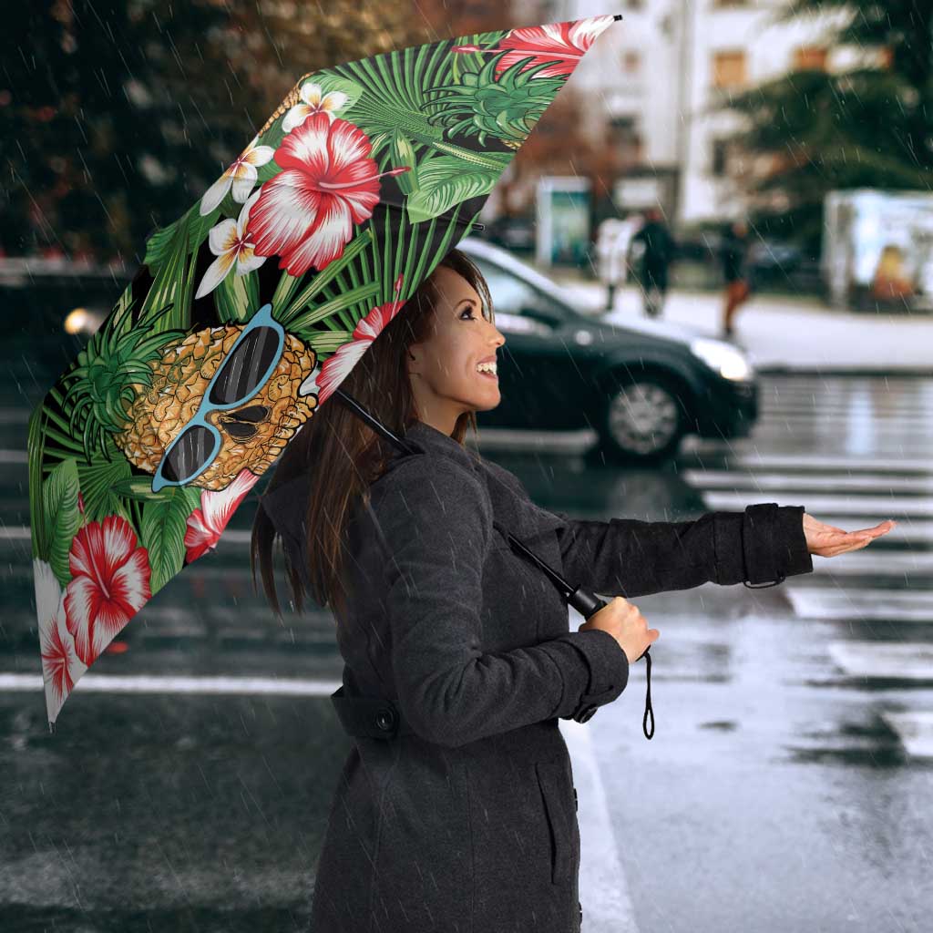 Pineapple Skull Aloha Hawaii Umbrella Summer Vibes Tropical Seamless Pattern - Polynesian Pride