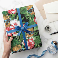 Pineapple Skull Aloha Hawaii Wrapping Paper Summer Vibes Tropical Seamless Pattern LT14 - Polynesian Pride