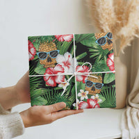 Pineapple Skull Aloha Hawaii Wrapping Paper Summer Vibes Tropical Seamless Pattern LT14 - Polynesian Pride