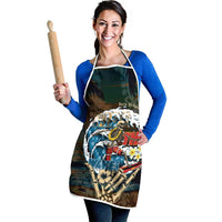 Aloha Hawaii Surfing Skull Apron Shaka Skeleton Ride The Waves LT14 - Polynesian Pride