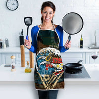 Aloha Hawaii Surfing Skull Apron Shaka Skeleton Ride The Waves LT14 - Polynesian Pride