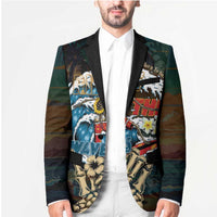Aloha Hawaii Surfing Skull Blazer Shaka Skeleton Ride The Waves - Polynesian Pride