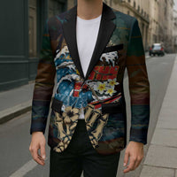 Aloha Hawaii Surfing Skull Blazer Shaka Skeleton Ride The Waves - Polynesian Pride