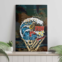 Aloha Hawaii Surfing Skull Canvas Wall Art Shaka Skeleton Ride The Waves LT14 - Polynesian Pride
