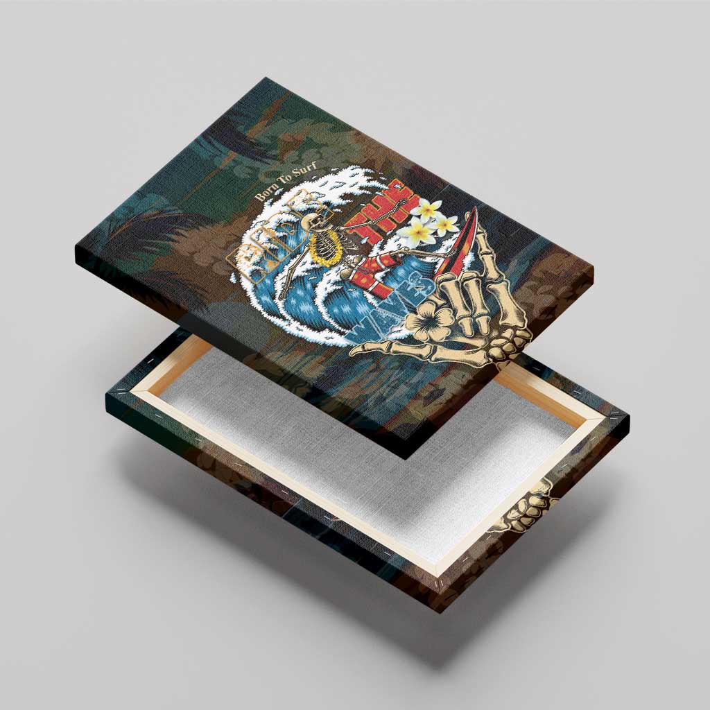 Aloha Hawaii Surfing Skull Canvas Wall Art Shaka Skeleton Ride The Waves LT14 - Polynesian Pride