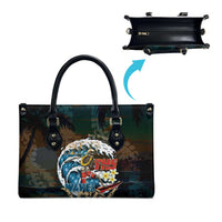 Aloha Hawaii Surfing Skull Leather Bag Shaka Skeleton Ride The Waves - Polynesian Pride