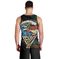 Aloha Hawaii Surfing Skull Men Tank Top Shaka Skeleton Ride The Waves LT14 - Polynesian Pride
