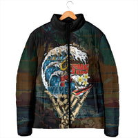 Aloha Hawaii Surfing Skull Padded Jacket Shaka Skeleton Ride The Waves LT14 - Polynesian Pride