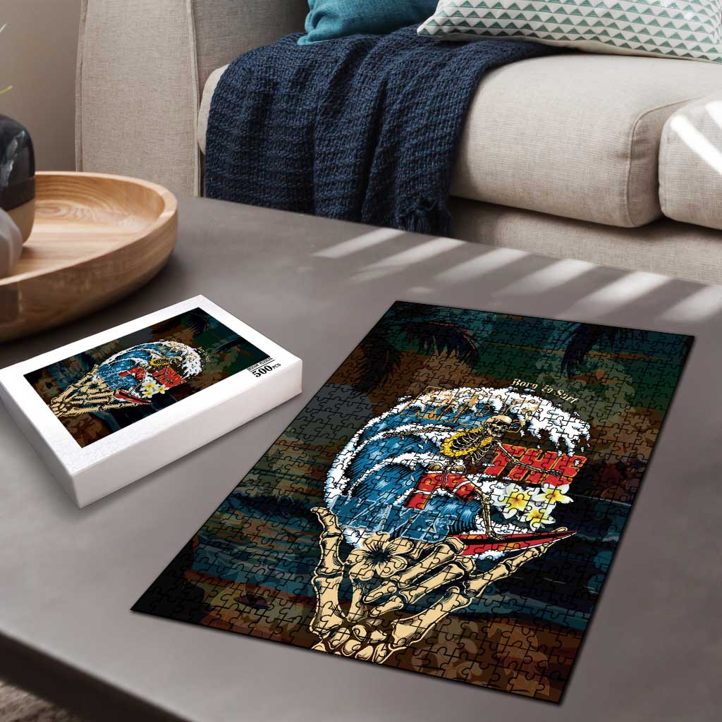 Aloha Hawaii Surfing Skull Puzzle Shaka Skeleton Ride The Waves LT14 - Polynesian Pride