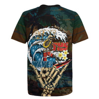 Aloha Hawaii Surfing Skull Rugby Jersey Shaka Skeleton Ride The Waves LT14 - Polynesian Pride