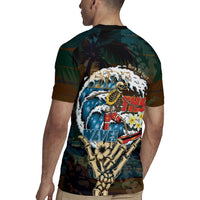 Aloha Hawaii Surfing Skull Rugby Jersey Shaka Skeleton Ride The Waves LT14 - Polynesian Pride