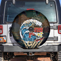 Aloha Hawaii Surfing Skull Spare Tire Cover Shaka Skeleton Ride The Waves - Polynesian Pride