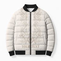 Personalised Filipino Freemasonry Bomber Puffer Jacket Masonic Barong Tagalog Inspired Black LT14 Unisex Black - Polynesian Pride