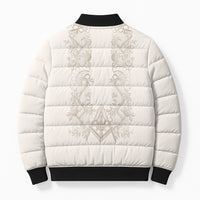 Personalised Filipino Freemasonry Bomber Puffer Jacket Masonic Barong Tagalog Inspired Black LT14 - Polynesian Pride