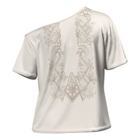 Personalised Filipino Freemasonry Cross Shoulder Shirt Masonic Barong Tagalog Inspired Black LT14 - Polynesian Pride