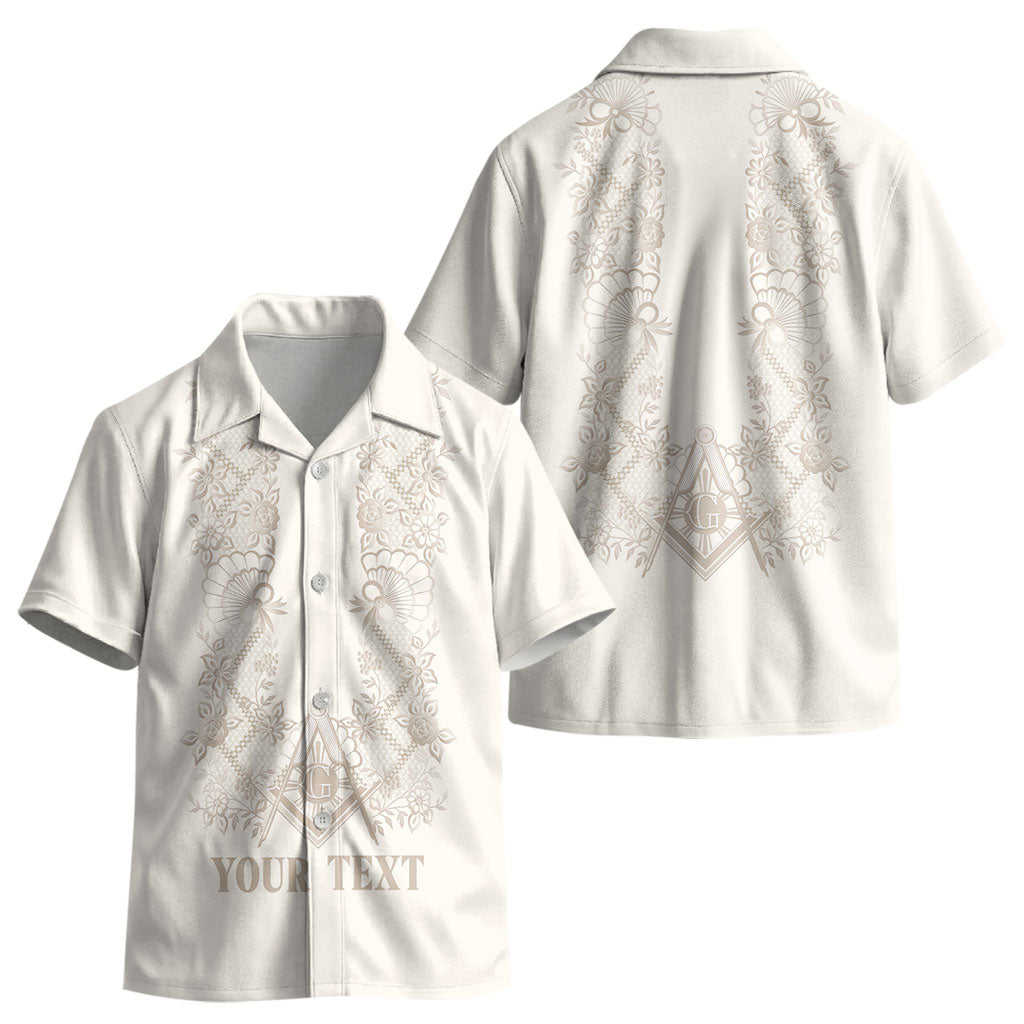 Personalised Filipino Freemasonry Kid Hawaiian Shirt Masonic Barong Tagalog Inspired Black LT14 - Polynesian Pride