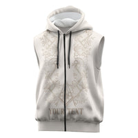 Personalised Filipino Freemasonry Sleeveless Zip Hoodie Masonic Barong Tagalog Inspired Black LT14 Black - Polynesian Pride