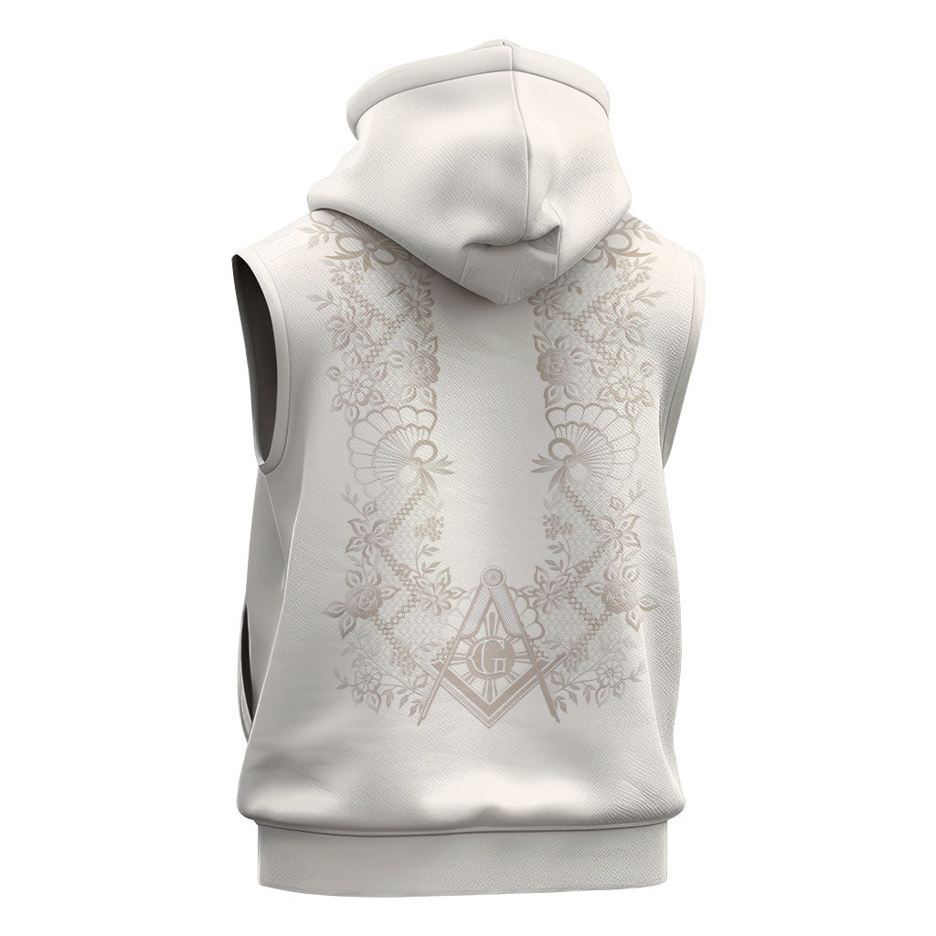 Personalised Filipino Freemasonry Sleeveless Zip Hoodie Masonic Barong Tagalog Inspired Black LT14 - Polynesian Pride