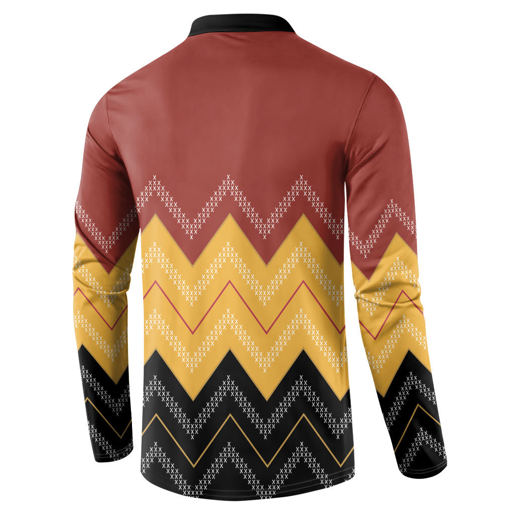 Kaokao Maori Tukutuku Inspired New Zealand Button Sweatshirt LT14 - Polynesian Pride