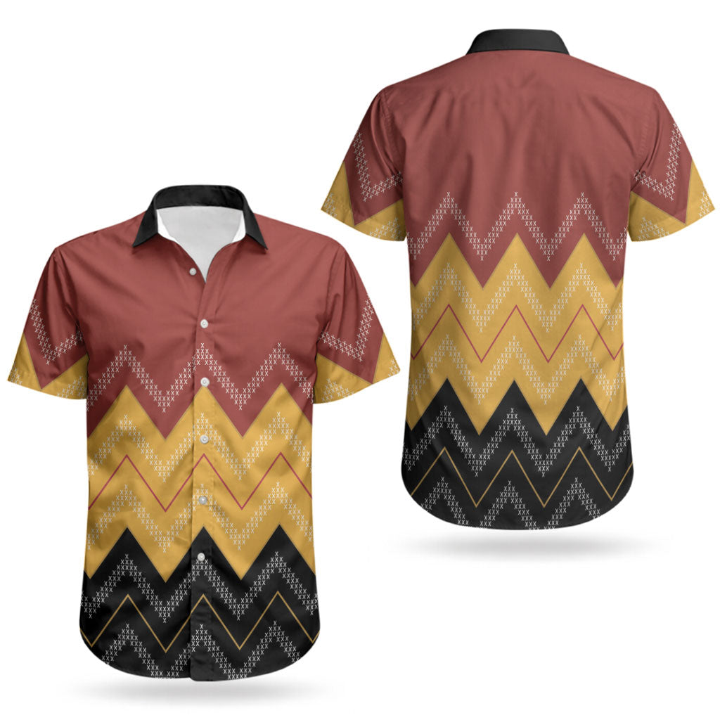 Kaokao Maori Tukutuku Inspired New Zealand Couples Matching Short Sleeve Bodycon Dress and Hawaiian Shirt LT14 - Polynesian Pride