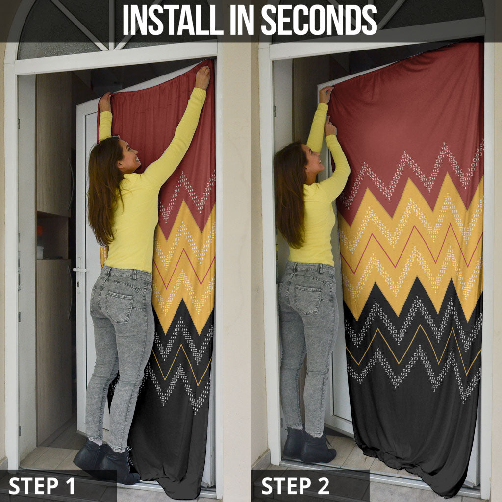 Kaokao Maori Tukutuku Inspired New Zealand Door Cover
