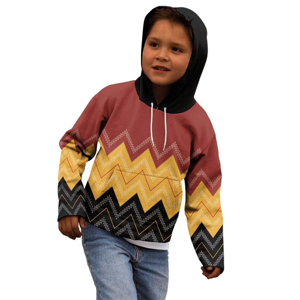Kaokao Maori Tukutuku Inspired New Zealand Kid Hoodie LT14 - Polynesian Pride